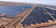Aerial view of part of the Charanka Solar Park in Gujarat